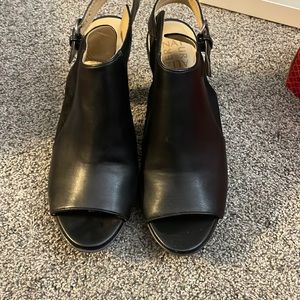 Black chunky heel size 8